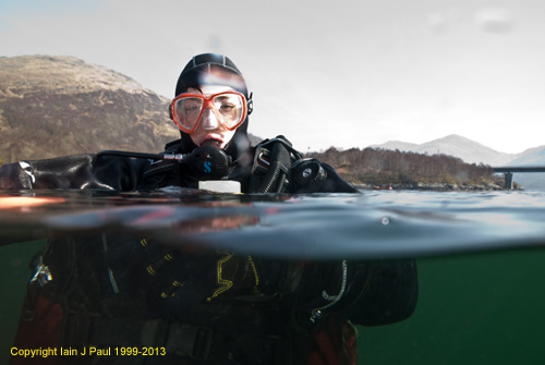 Diver by Creagan Bridge