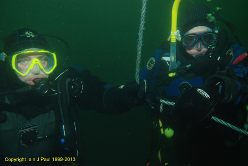 Divers at deco stop