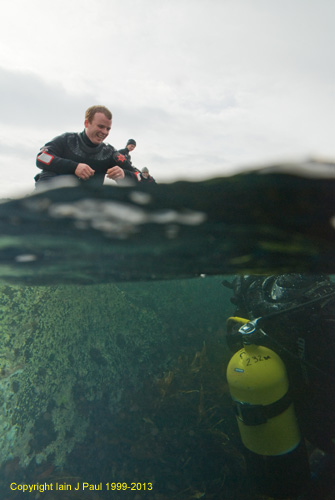 Headless diver with shore cover!