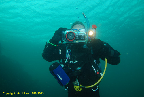 Photographer under surface