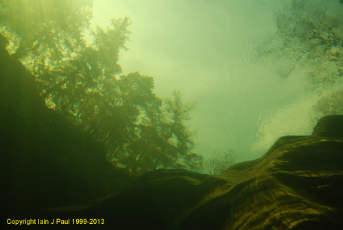 Thru surface at Linn of Dee